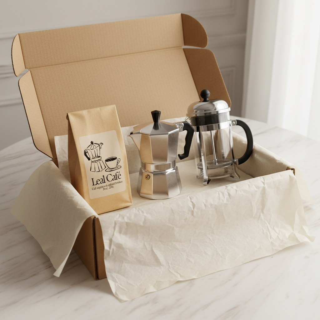 Pack Completo - Logo + Moka grande + French Press